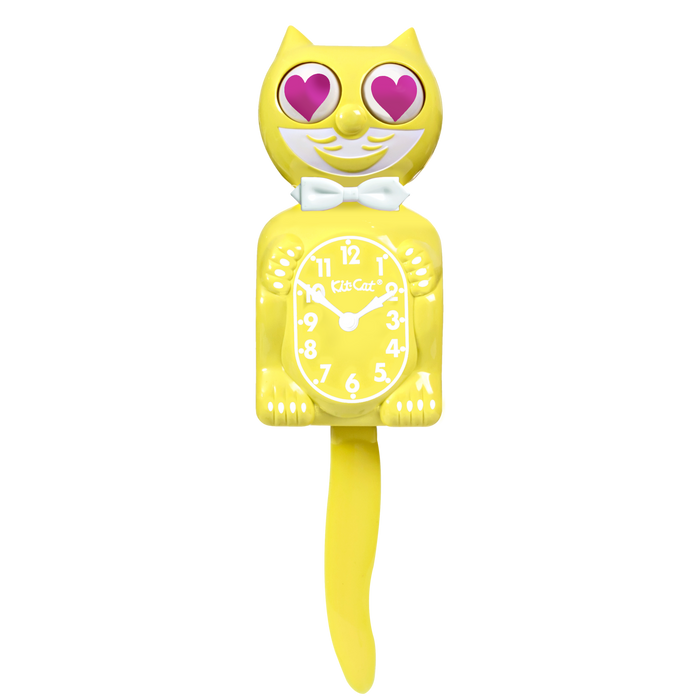 Daffodil Magenta Heart Eyes Kit-Cat Klock