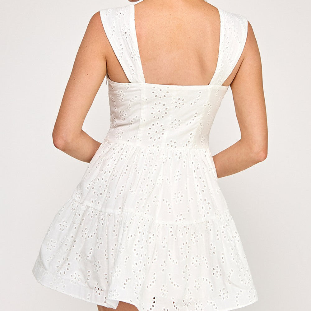 White Corset Mini Dress