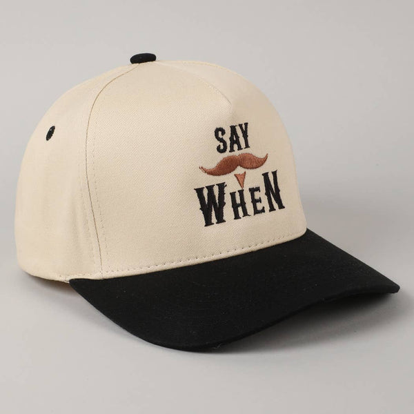 Say When  Mustache Tombstone Two-Tone Trucker Hat: ONE SIZE