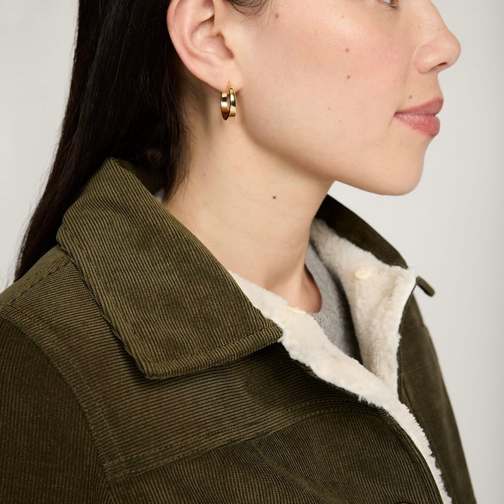 WOMEN'S PENDLETON WIND RIVER CORDUROY TRUCKER JACKET-DARK OLIVE
