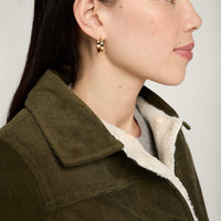 WOMEN'S PENDLETON WIND RIVER CORDUROY TRUCKER JACKET-DARK OLIVE