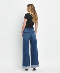 Kris Brilliance Super High Rise Cuffed Baggy Wide Leg Jeans