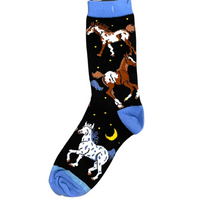 Horses Galloping Through A Night Sky Socks