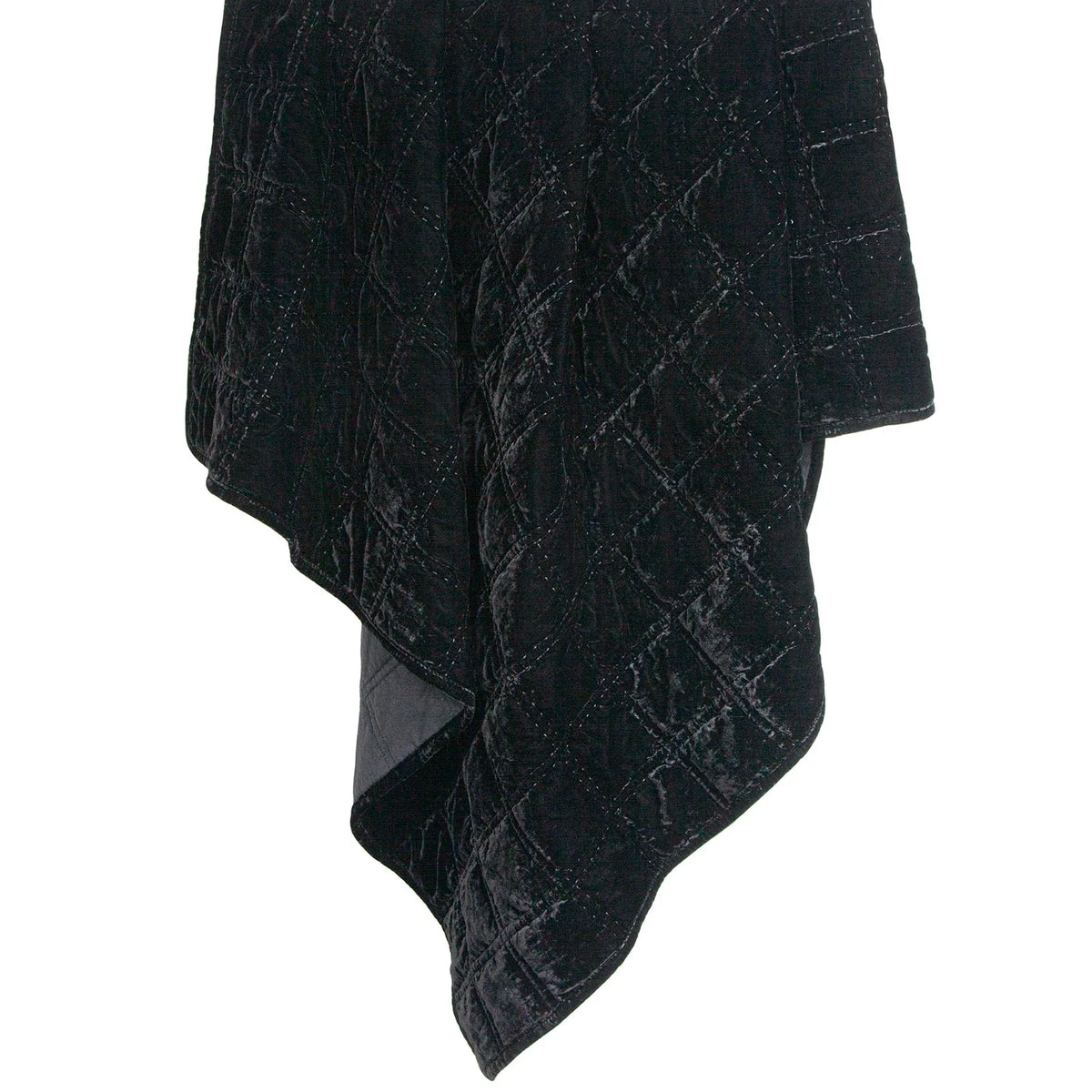 Faux Silk Velvet Stitch Throw
