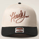 Howdy Embroidered Classic Two-Tone Trucker Hat : Red / One Size