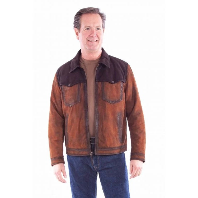 Men’s Scully Zip Front Leather Jacket