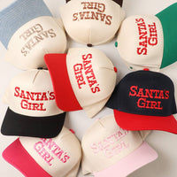 Santa’s Girl Embroidery Trucker Hat