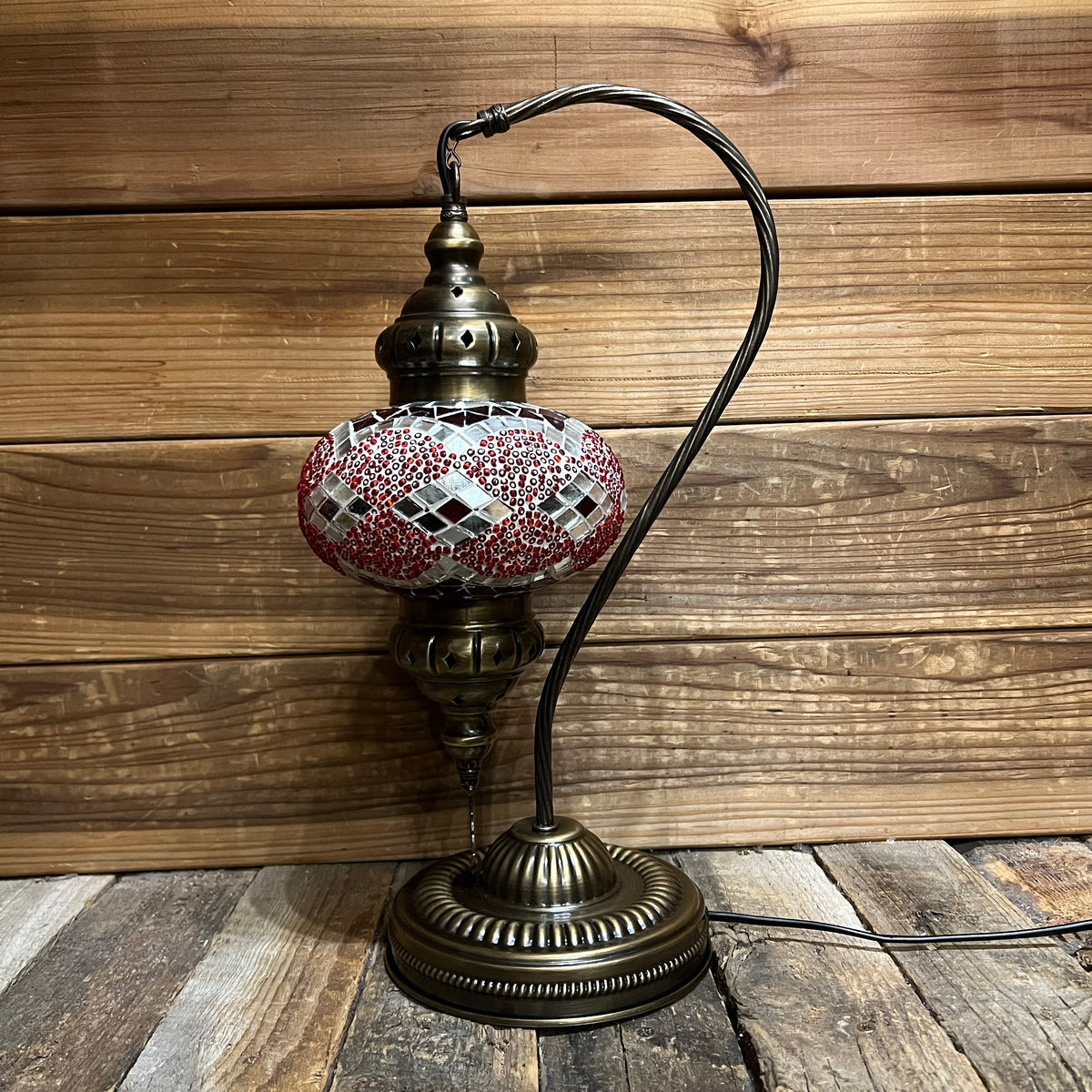 Handmade Half a Heart Turkish Lamps - Red