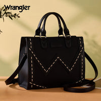 Wrangler Contrast Stitch Chevron Hobo Tote Bag