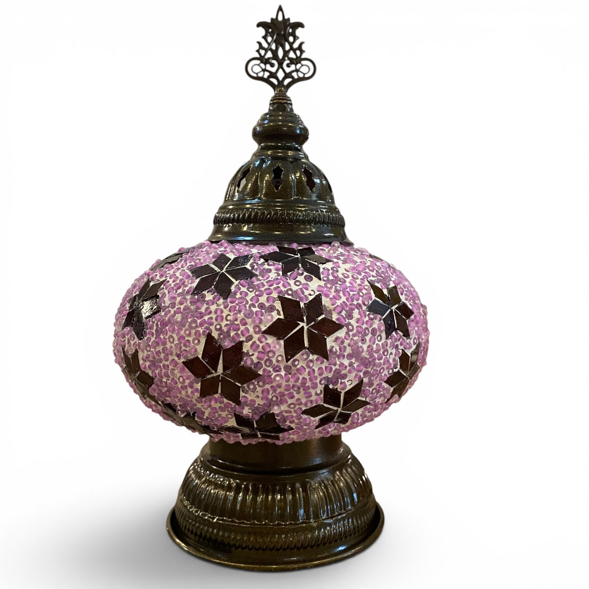 7” Turkish Table Lamp Purple