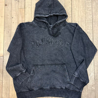 Black Prescott Acid Wash Hoodie