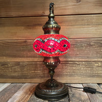 Handmade Half a Heart Turkish Lamps - Red