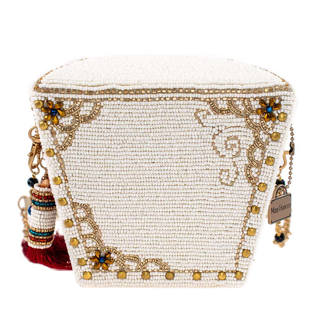 Noble Dragon Beaded Take-Out Container Top Handle Handbag