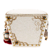 Noble Dragon Beaded Take-Out Container Top Handle Handbag
