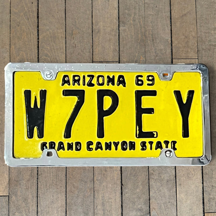 Arizona License Plate- Yellow