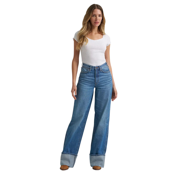 Woman’s Wrangler retro Bailey High Rise Wide Leg Cuffed Jean