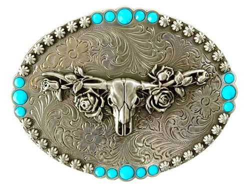Cow Skull Belt Buckle