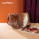 Trinity Ranch Western Cowhide Saddle Crossbody