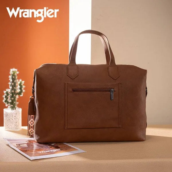 Wrangler Sherpa Aztec Canvas Duffel Bag