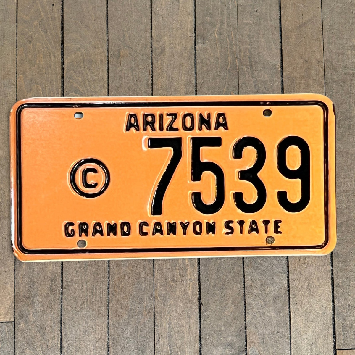 Arizona License Plate - Orange