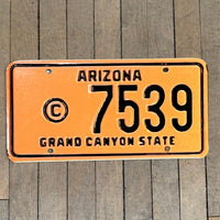 Arizona License Plate - Orange