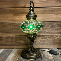 Handmade Half a Heart Turkish Lamps - Green