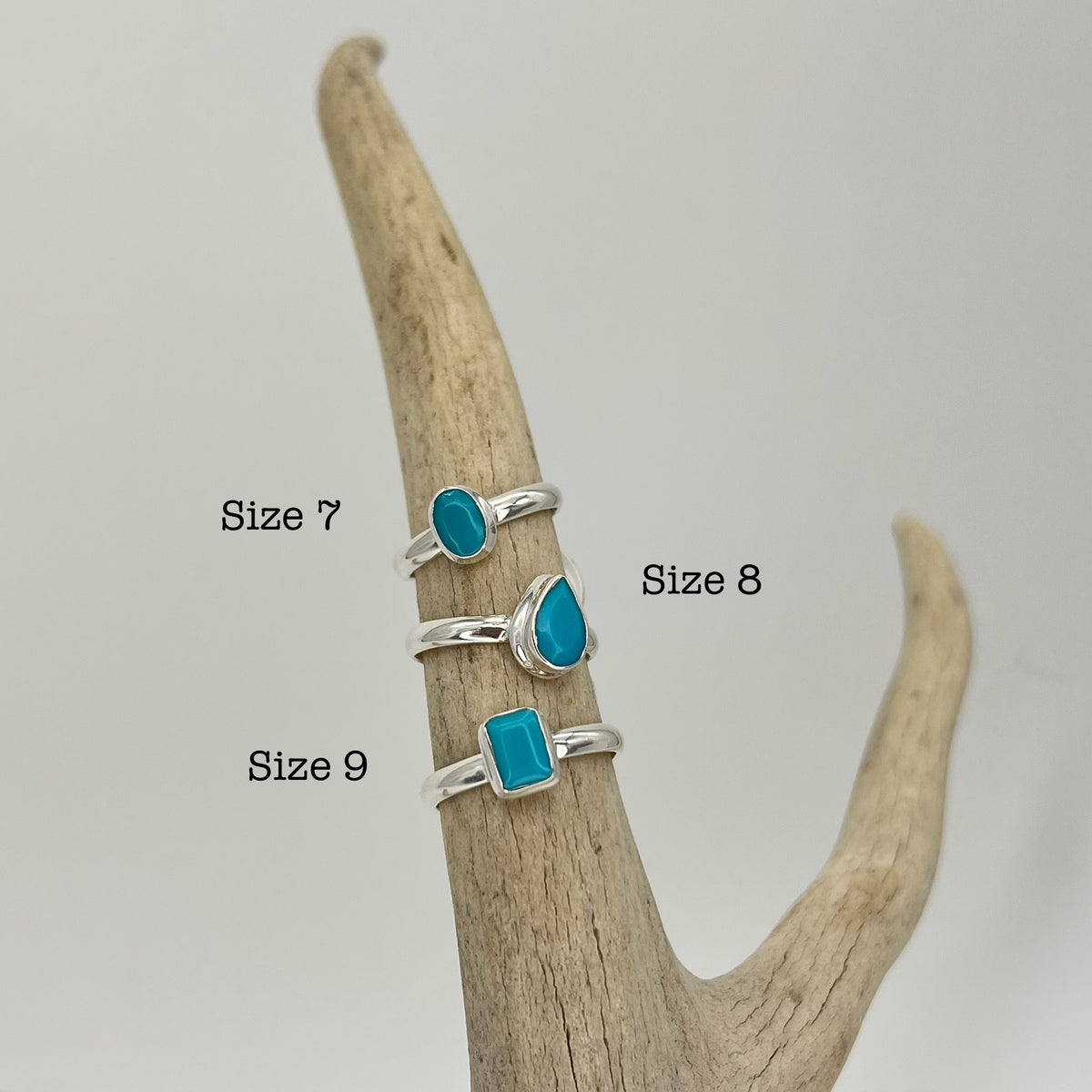 Small Turquoise and Sterling Silver Rings