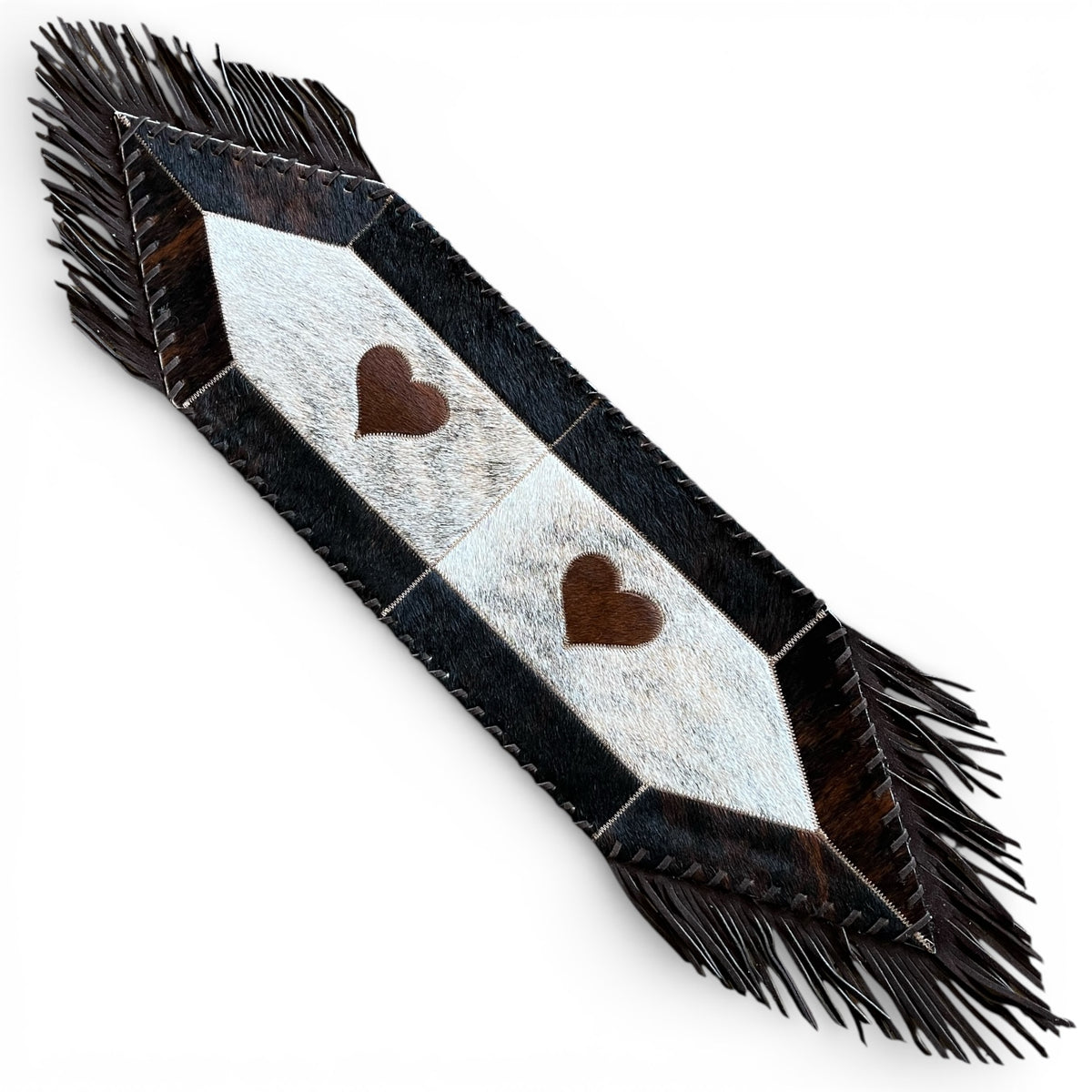 Small Cowhide Table Runners - Heart