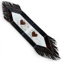 Small Cowhide Table Runners - Heart