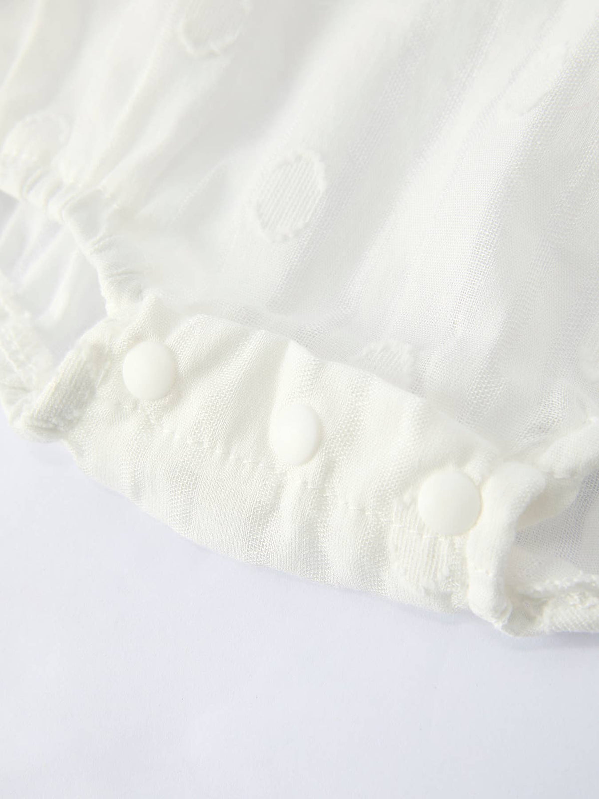 Floral Embroidery Baby Girl Romper With Ruffle Sleeves