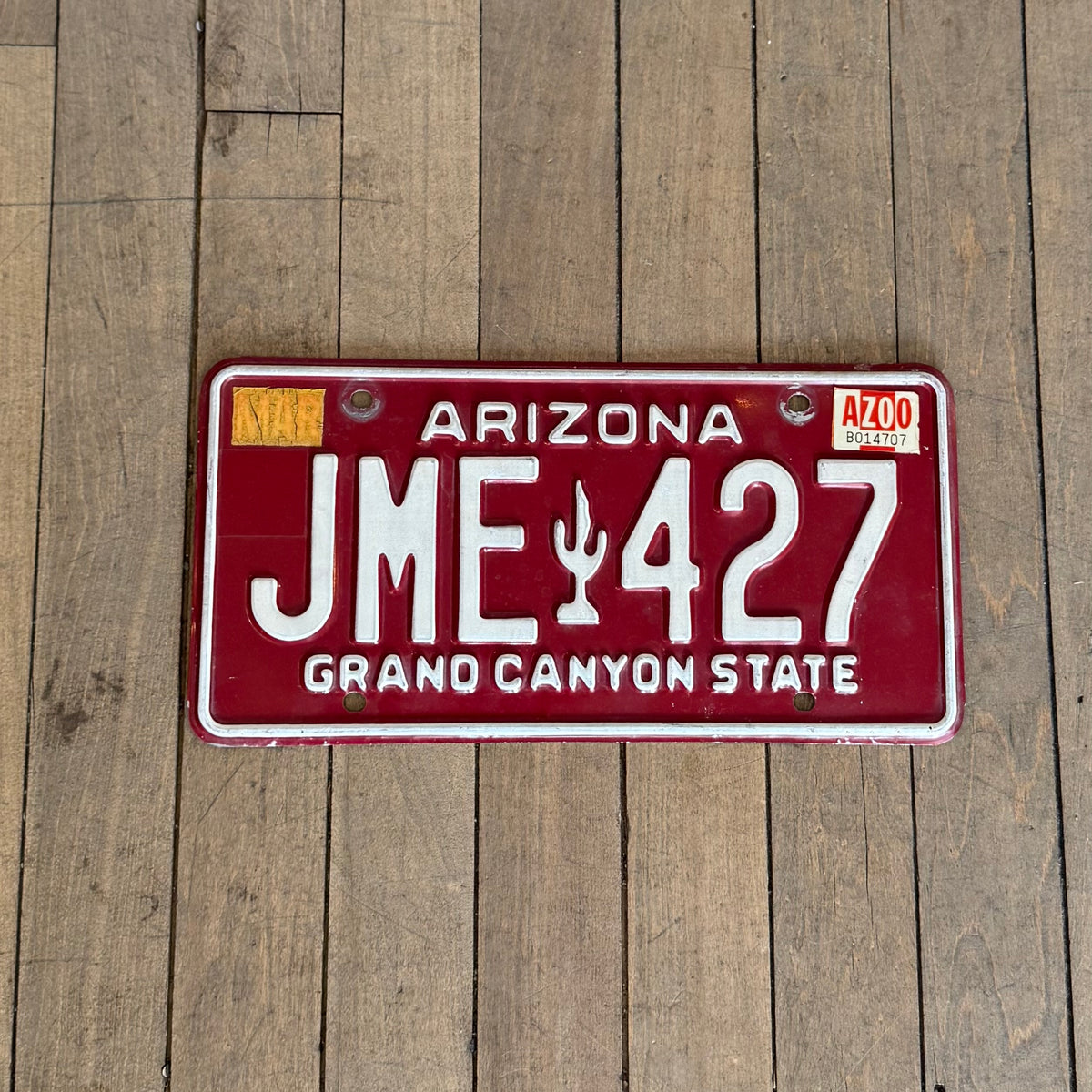 Arizona License Plate- Red