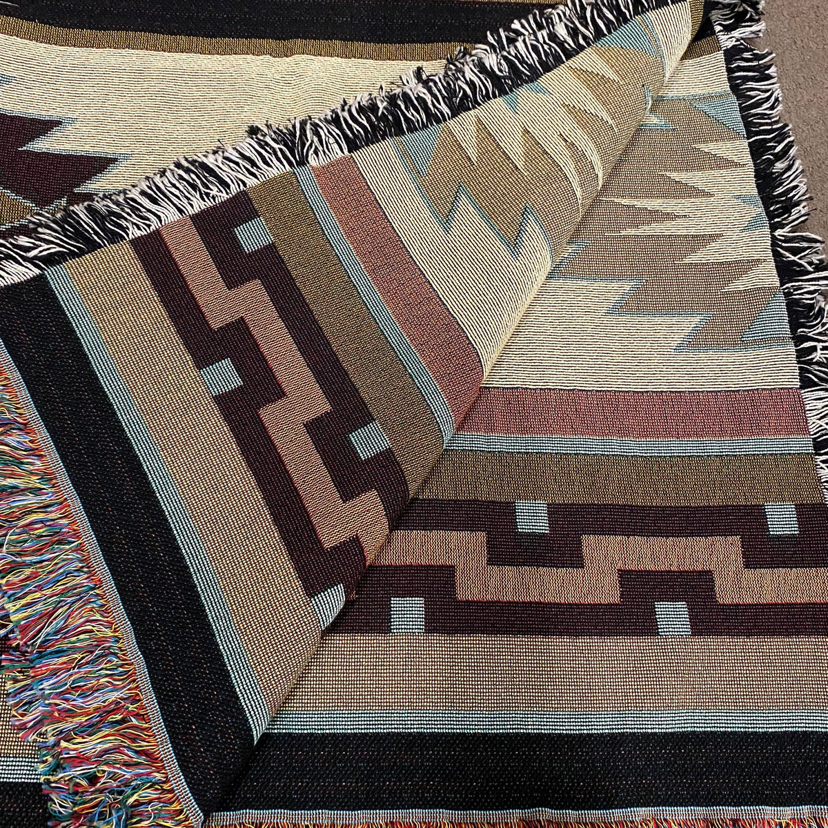 Kaibab Sage- Southwest - Cotton Woven Throw Blanket