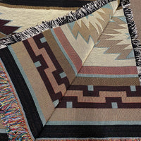Kaibab Sage- Southwest - Cotton Woven Throw Blanket