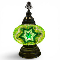 7” Turkish Table Lamp Green