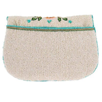 Dream Chaser Ivory Beaded Butterfly Crossbody Clutch Handbag