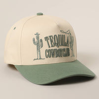 TEQUILA COWBOY CLUB 3D Letter Embroidery Two-Tone Trucker : Brown / ONE SIZE