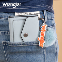 Wrangler Tri-Fold Wallet with Keyring Pom Pom