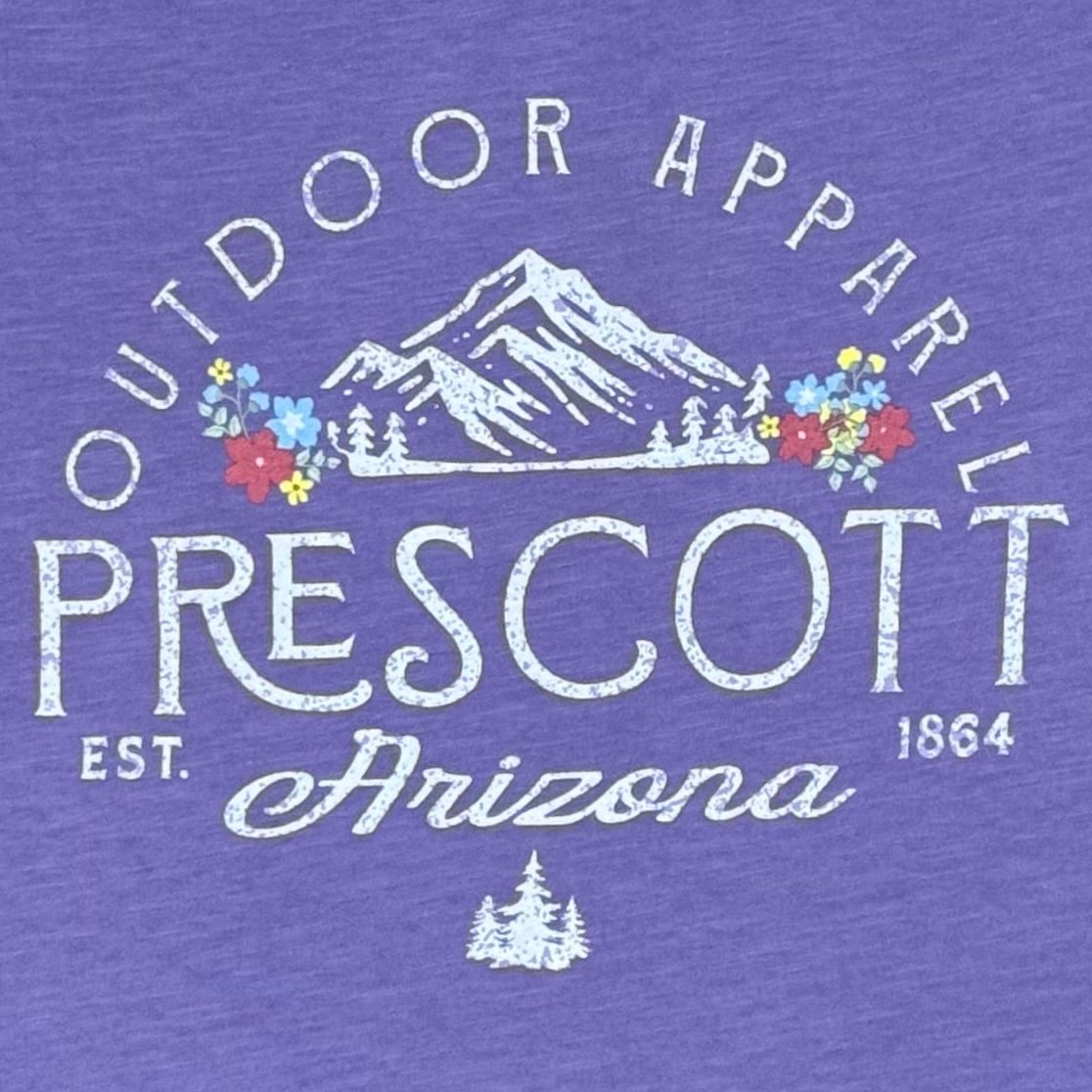 Women's Quaint Mountain Prescott Arizona V-Neck T-Shirt