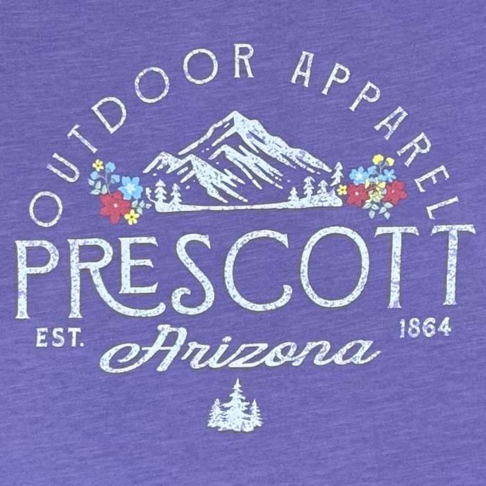 Women's Quaint Mountain Prescott Arizona V-Neck T-Shirt