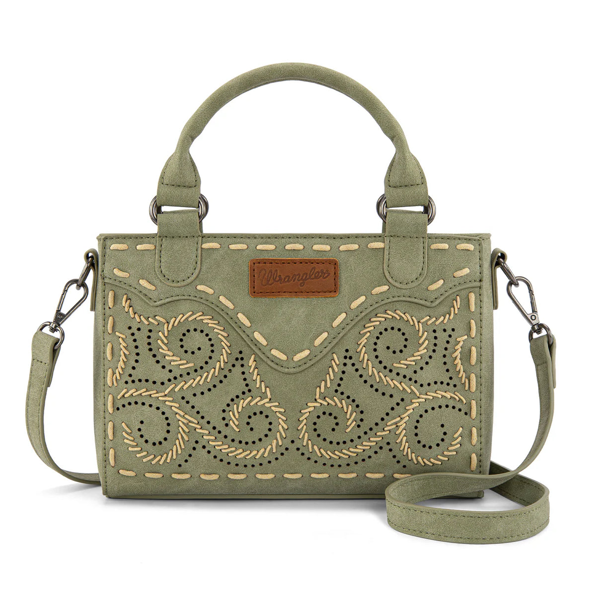 Wrangler Embroidered Swirl Mini Satchel/ Crossbody