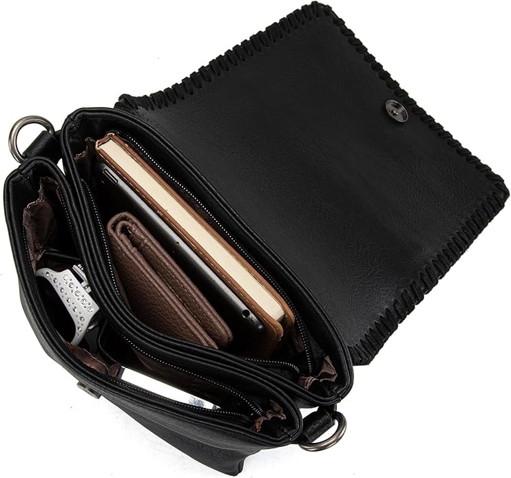 Wrangler Whipstitch Leopard Print Crossbody