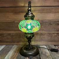 Handmade Half a Heart Turkish Lamps - Green