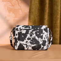 Wrangler Cow Print Fringe Crossbody Bag