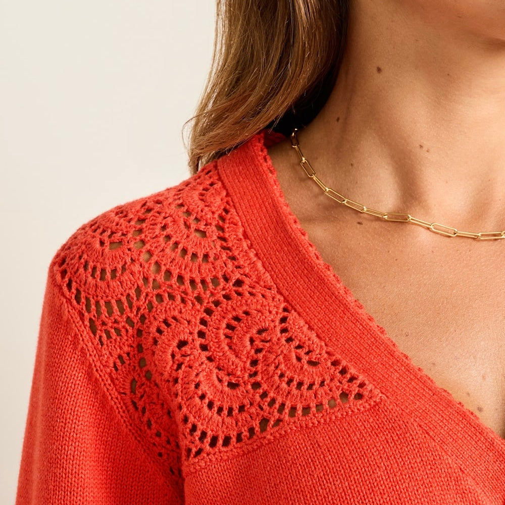 Women's Pendleton Crochet Cotton Cardigan