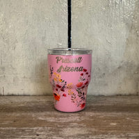 Mini Stainless Steel Floral Tumbler 2oz.