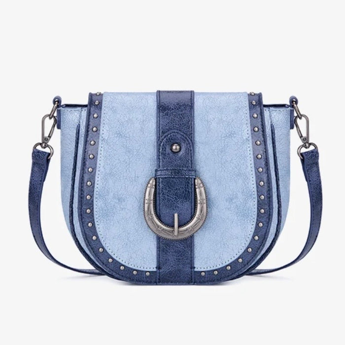 Montana West Western Buckle Studded Crossbody Bag
