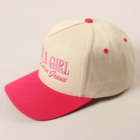 Just A Girl Who Loves Jesus Embroidery Trucker Hat: ONE SIZE