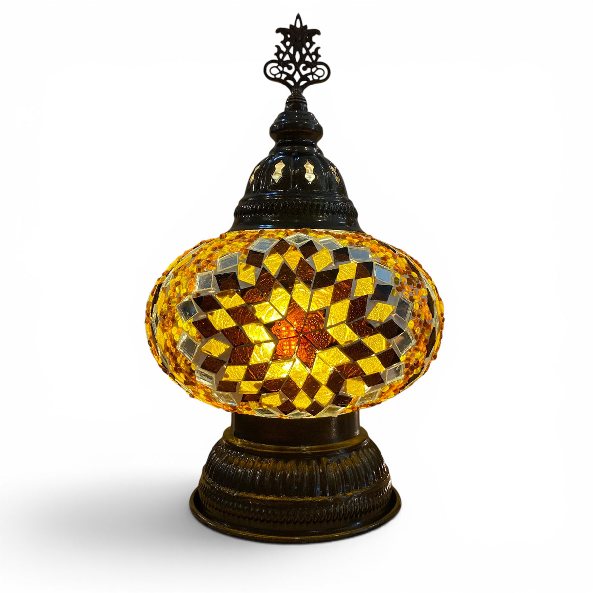 7” Turkish Table Lamp Brown