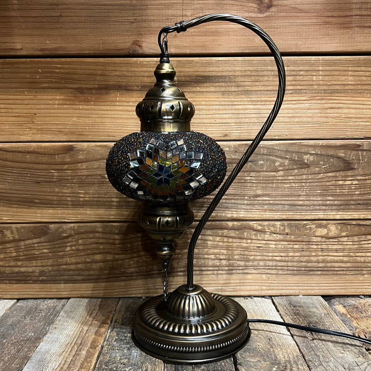 Handmade Half a Heart Turkish Lamps - Dark Multicolor