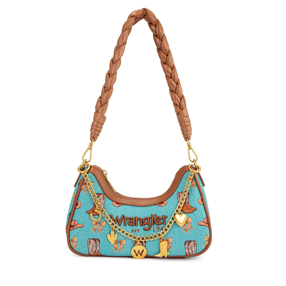 Wrangler Rodeo Icons Braided Handle Shoulder Bag